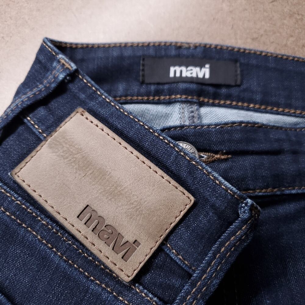 Mavi Zach Straight Leg Jeans Men Size 38x32 Dark Blue Stretch Denim - Picture 9 of 12